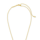 Kendra Scott Grayson Gold Crystal Pendant Necklace in White Crystal 