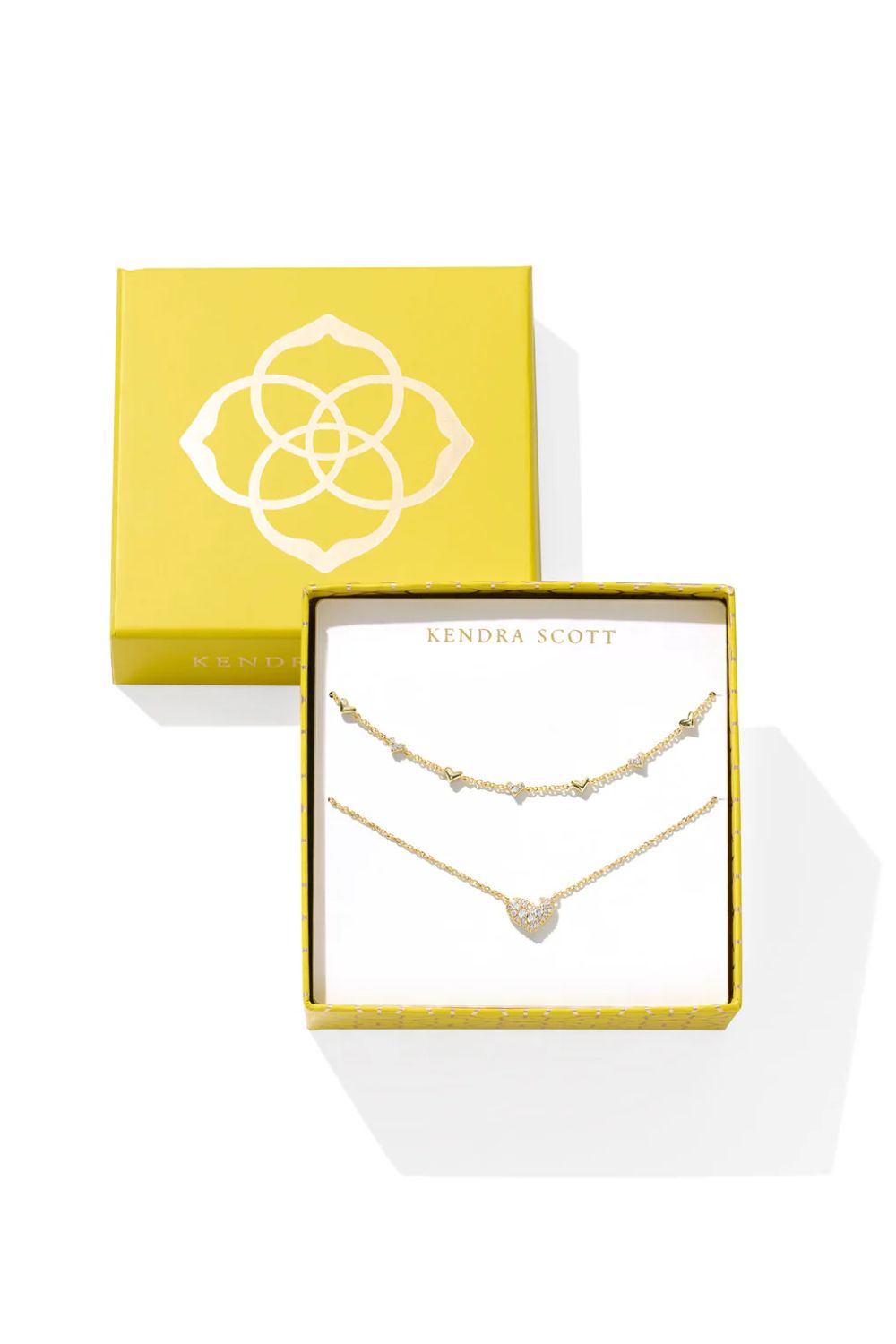 Kendra Scott Ari & Haven Gold Heart Gift Set in Cubic Zirconia