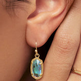 Kendra Scott Lee Gold Drop Earrings in Dichroic Glass