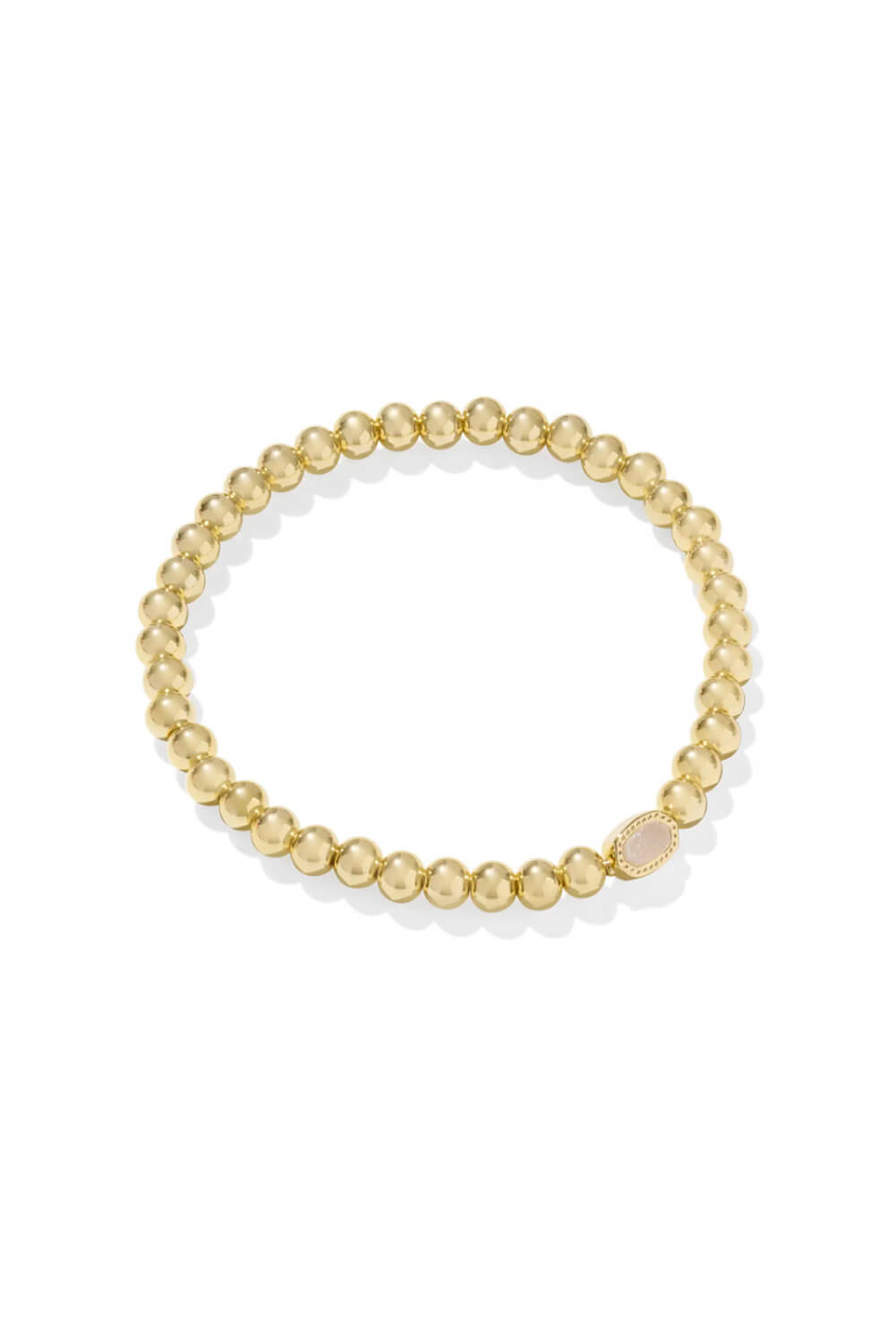 Kendra Scott Mini Elaina Gold Stretch Bracelet in Iridescent Drusy