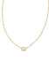 Kendra Scott Mini Elisa Gold Satellite Short Pendant Necklace in Ivory Mother-of-Pearl