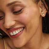 Kendra Scott Mini Elisa Gold Satellite Short Pendant Necklace in Ivory Mother-of-Pearl