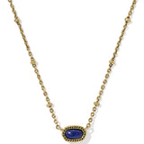 Kendra Scott Mini Elisa Vintage Satellite Short Pendant Necklace for Women in Gold