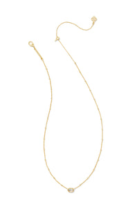 Kendra Scott Mini Elisa Gold Satellite Short Pendant Necklace in Dichroic Glass