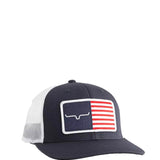 Kimes Ranch American Trucker Hat for Men in Navy Blue