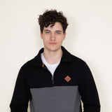 Kimes Ranch Diamond Head 1/4 Zip for Men in Black/Grey