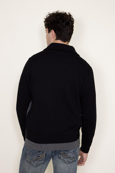 Kimes Ranch Diamond Head 1/4 Zip for Men in Black/Grey