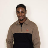 Kimes Ranch Diamond Head Quarter Zip for Men in Brown/Black