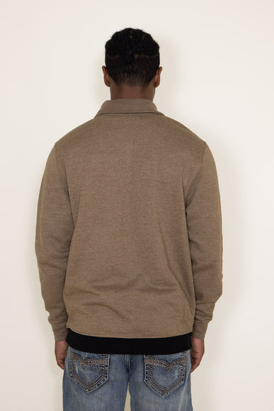 Kimes Ranch Diamond Head Quarter Zip for Men in Brown/Black