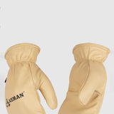 Kinco Axeman Lined Grain Cowhide Mitt Gloves for Men in Tan