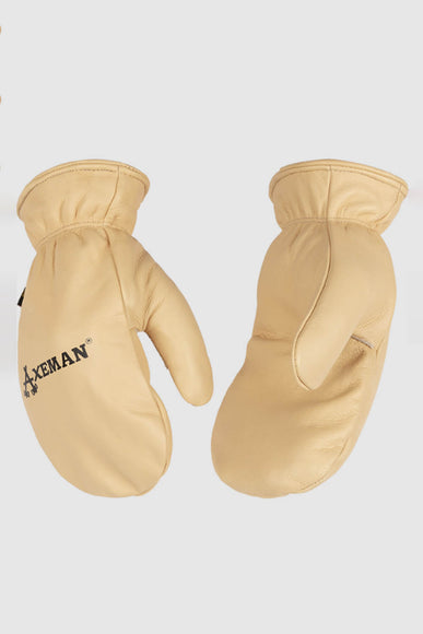 Kinco Axeman Lined Grain Cowhide Mitt Gloves for Men in Tan
