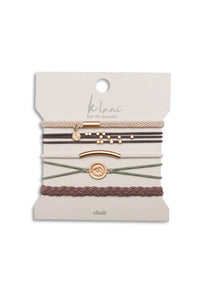 K’lani Climb Medium Hair Tie Bracelets in Light Green