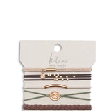 K’lani Climb Medium Hair Tie Bracelets in Light Green