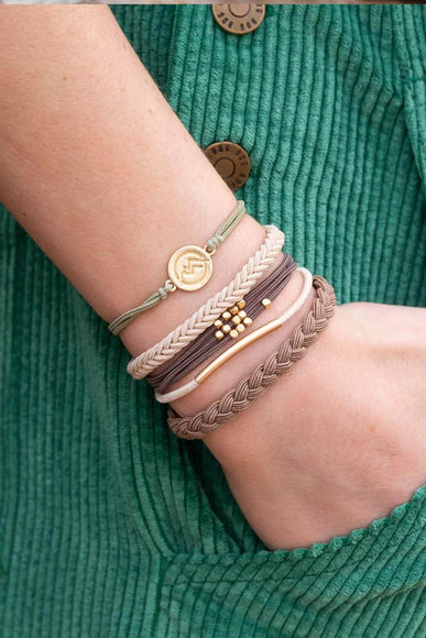 K’lani Climb Medium Hair Tie Bracelets in Light Green