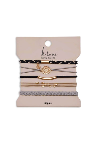 K’lani Inspire Medium Hair Tie Bracelets in Black