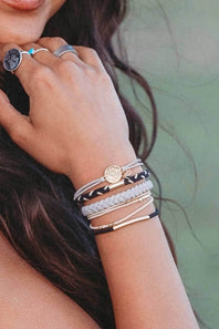 K’lani Inspire Medium Hair Tie Bracelets in Black