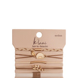 K’lani Rise Medium Hair Tie Bracelets in Beige
