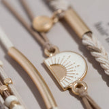 K’lani Rise Medium Hair Tie Bracelets in Beige