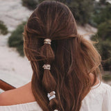 K’lani Rise Medium Hair Tie Bracelets in Beige