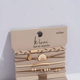 K’lani Rise Medium Hair Tie Bracelets in Beige