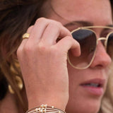 K’lani Rise Medium Hair Tie Bracelets in Beige