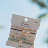 K’lani Reflect Medium Hair Tie Bracelets in Light Green