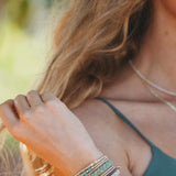 K’lani Reflect Medium Hair Tie Bracelets in Light Green