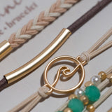 K’lani Reflect Medium Hair Tie Bracelets in Light Green