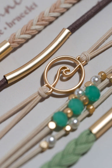 K’lani Reflect Medium Hair Tie Bracelets in Light Green