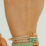 K’lani Reflect Medium Hair Tie Bracelets in Light Green