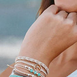 K’lani Reflect Medium Hair Tie Bracelets in Light Green