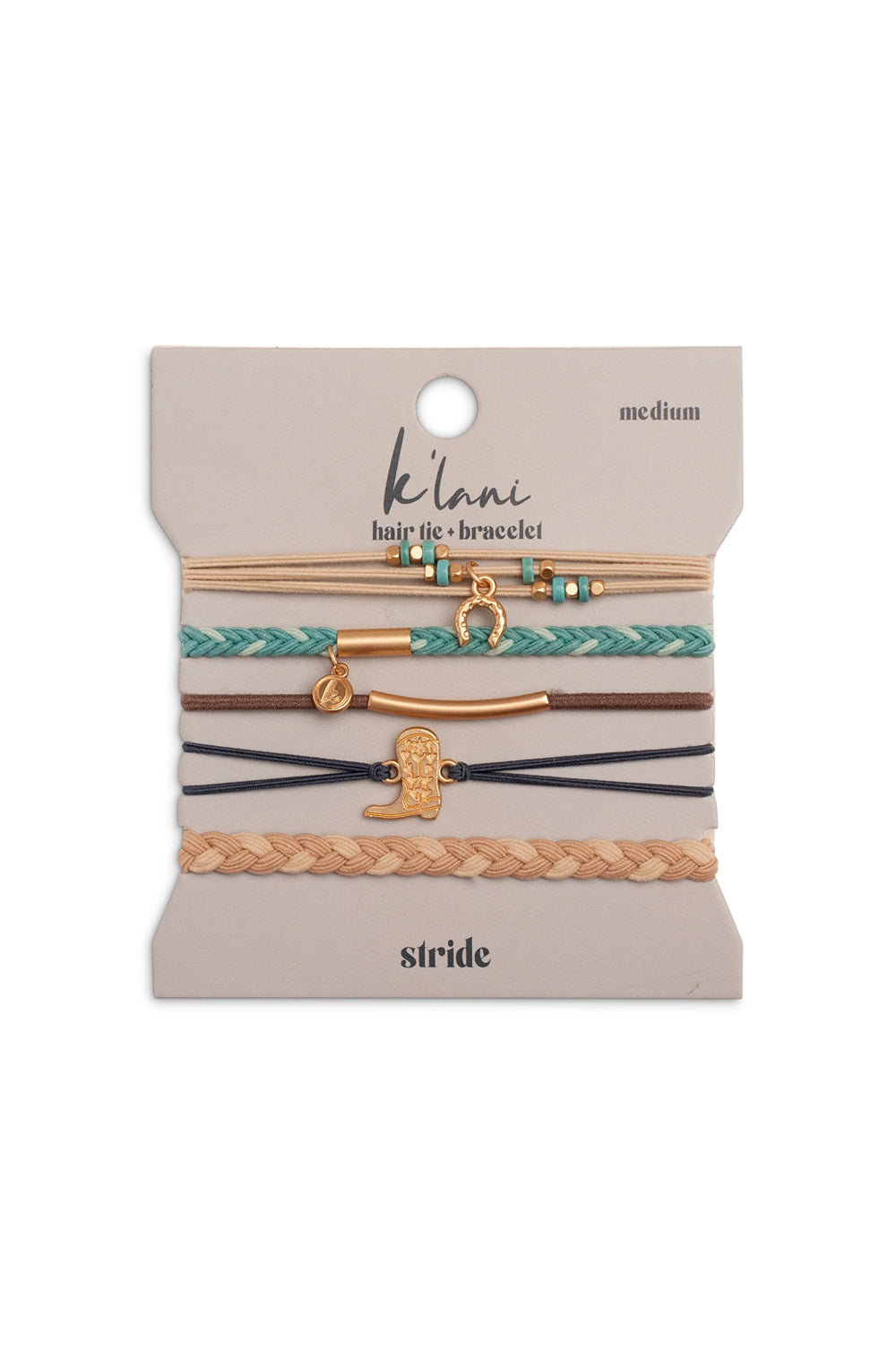 K’lani Stride Medium Hair Tie Bracelets in Brown