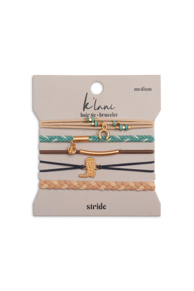 K’lani Stride Medium Hair Tie Bracelets in Brown