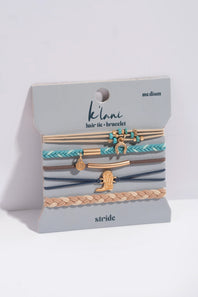 K’lani Stride Medium Hair Tie Bracelets in Brown