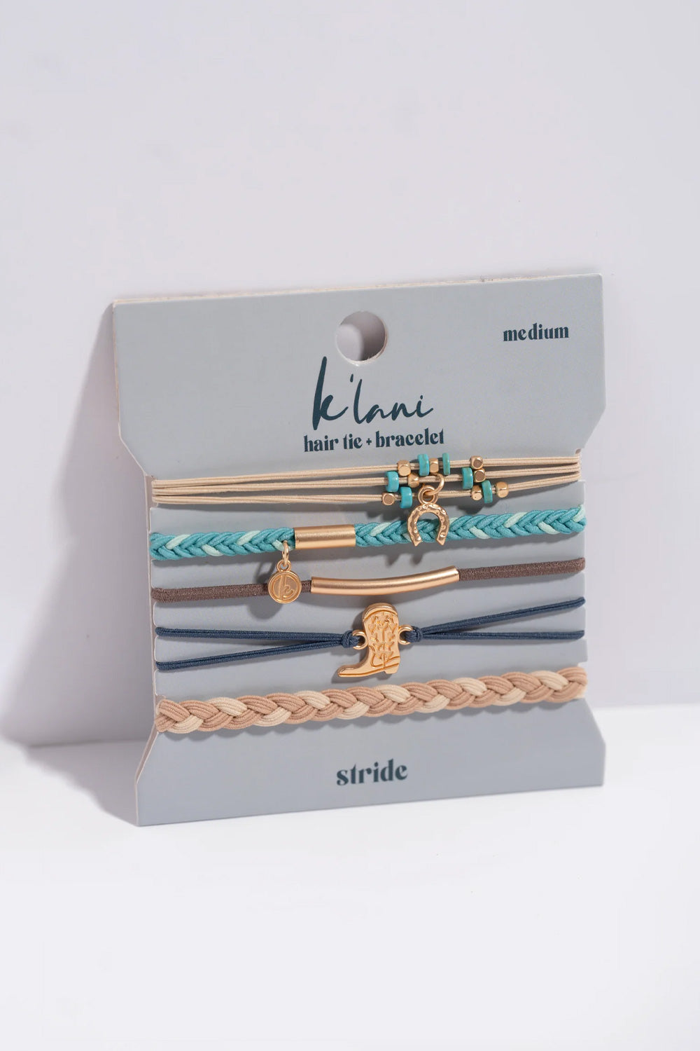 K’lani Stride Medium Hair Tie Bracelets in Brown