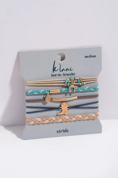 K'lani Stride Medium Hair Tie Bracelets in Brown | KL-306937-M