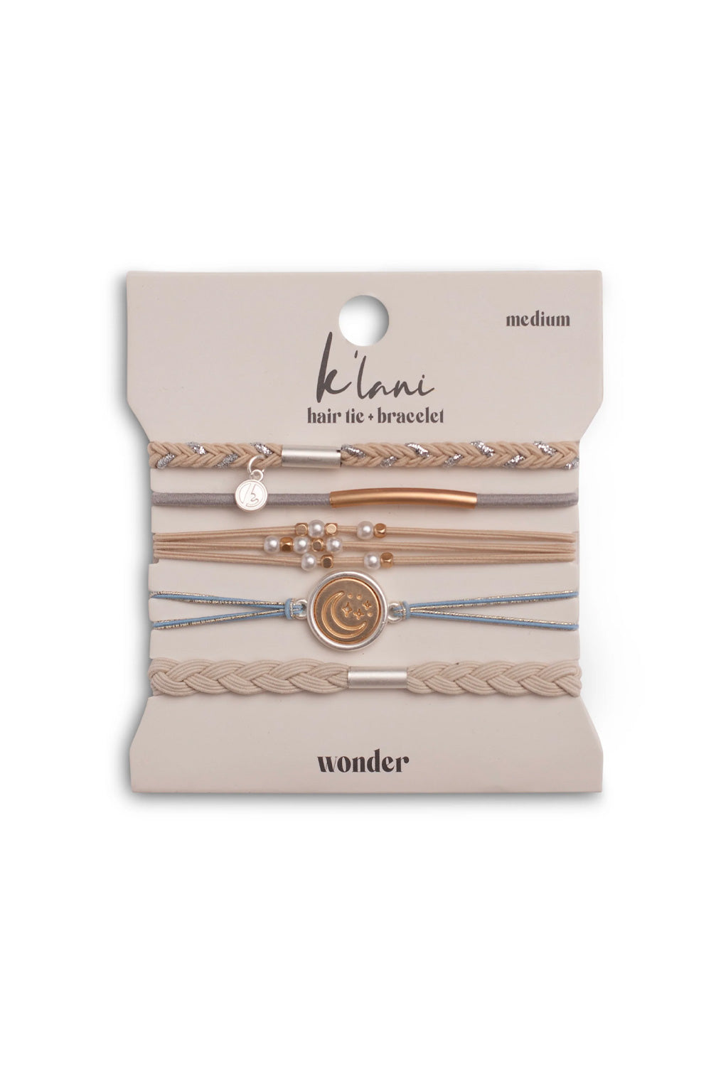 K’lani Wonder Medium Hair Tie Bracelets in Light Blue