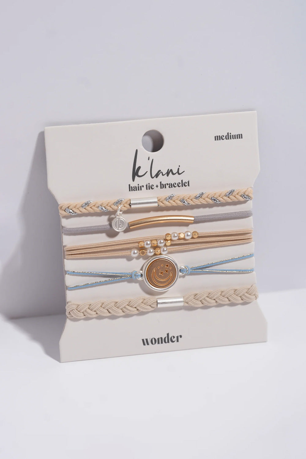 K’lani Wonder Medium Hair Tie Bracelets in Light Blue