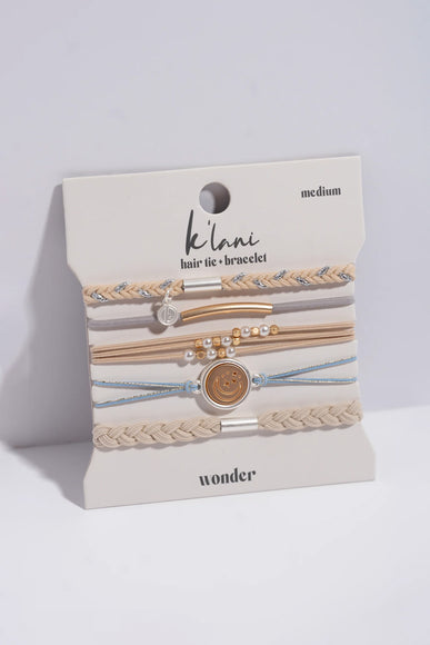K’lani Wonder Medium Hair Tie Bracelets in Light Blue