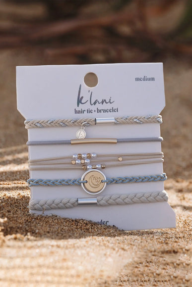 K’lani Wonder Medium Hair Tie Bracelets in Light Blue