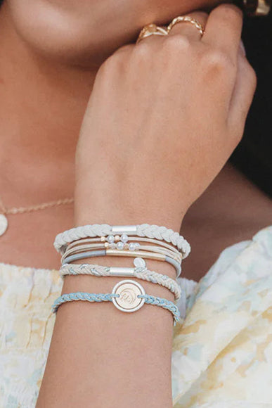 K’lani Wonder Medium Hair Tie Bracelets in Light Blue