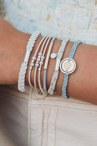K’lani Wonder Medium Hair Tie Bracelets in Light Blue