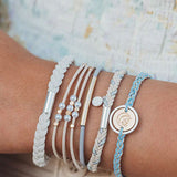 K’lani Wonder Medium Hair Tie Bracelets in Light Blue