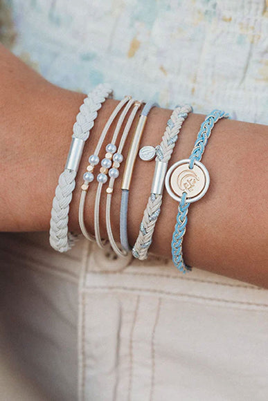 K’lani Wonder Medium Hair Tie Bracelets in Light Blue