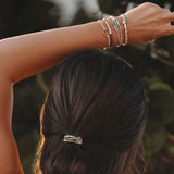 K’lani Reflect Medium Hair Tie Bracelets in Light Green 