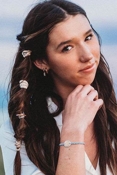 K’lani Wonder Medium Hair Tie Bracelets in Light Blue