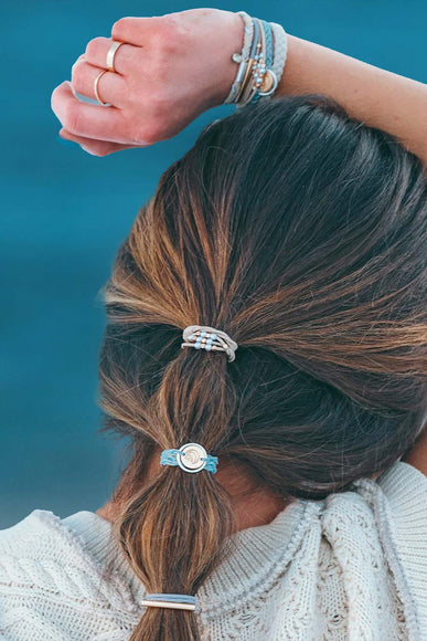 K’lani Wonder Medium Hair Tie Bracelets in Light Blue