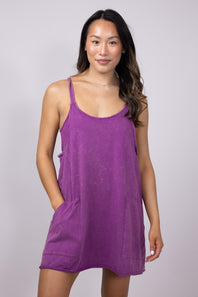 Knit Mini Romper Dress for Women in Orchid