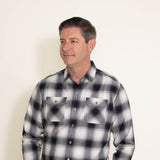 Dillingr Flannel Shirt for Men in Black/White