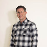 Dillingr Flannel Shirt for Men in Black/White